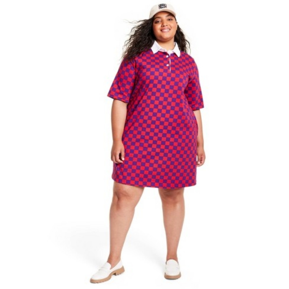 2X Target Rowing Blazers Red & Purple Check Rugby Dress